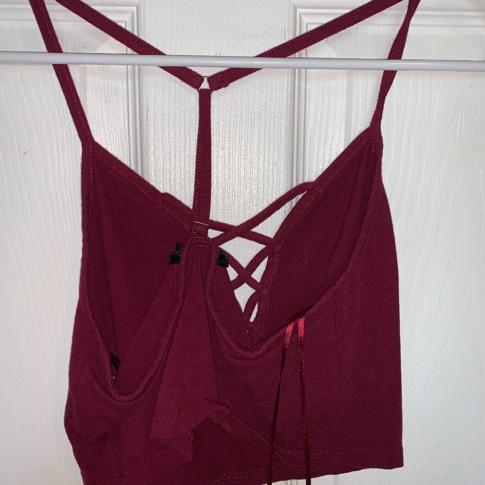 Burgundy Crop Top